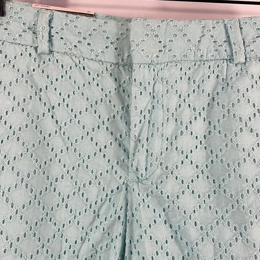 Banana Republic Turquoise eyelet,shorts, small,size 4, NWT - Picture 3 of 10